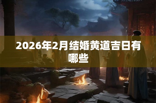 2026年2月结婚黄道吉日有哪些