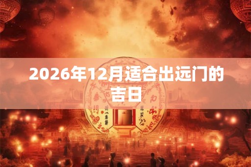 2026年12月适合出远门的吉日