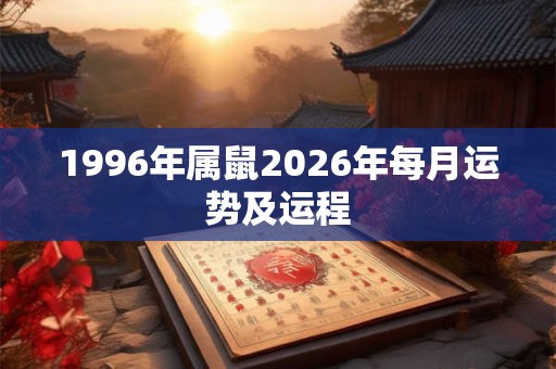 1996年属鼠2026年每月运势及运程