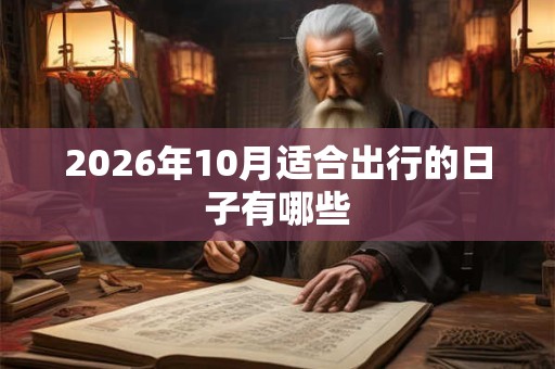 2026年10月适合出行的日子有哪些