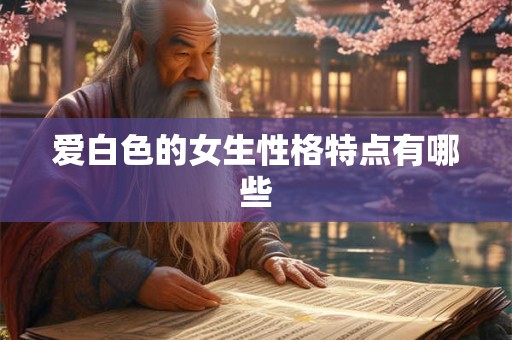 爱白色的女生性格特点有哪些