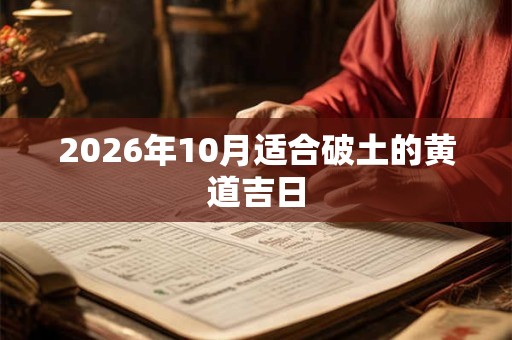 2026年10月适合破土的黄道吉日 2026年10月适合破土的黄道吉日