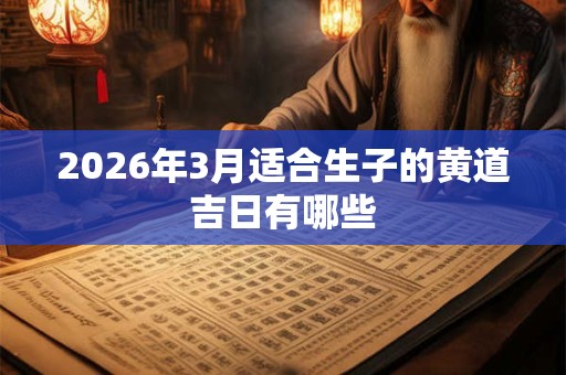 2026年3月适合生子的黄道吉日有哪些 2026年3月适合生子的黄道吉日有哪些