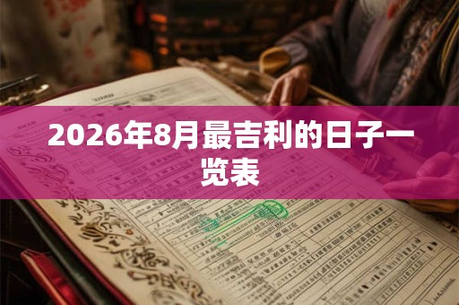 2026年8月最吉利的日子一览表 2026年8月最吉利的日子一览表