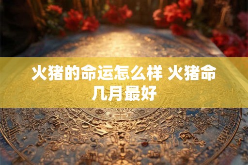 火猪的命运怎么样 火猪命几月最好 火猪的命运怎么样 火猪命几月最好