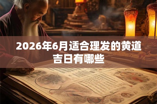 2026年6月适合理发的黄道吉日有哪些 2026年6月适合理发的黄道吉日有哪些