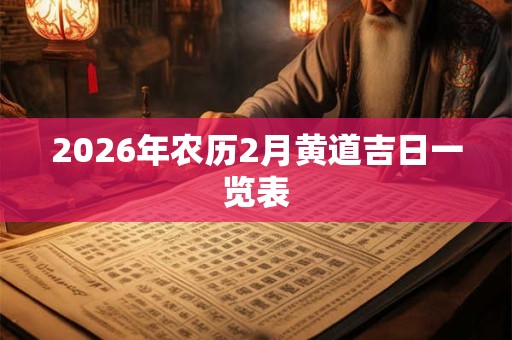 2026年农历2月黄道吉日一览表 2026年农历2月黄道吉日一览表