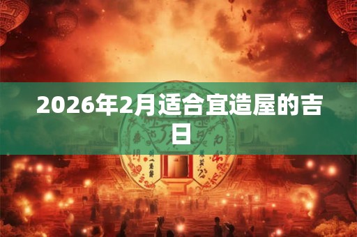 2026年2月适合宜造屋的吉日 2026年2月适合宜造屋的吉日