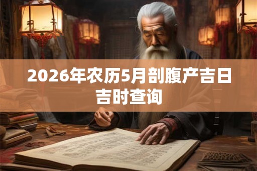 2026年农历5月剖腹产吉日吉时查询 2026年农历5月剖腹产吉日吉时查询