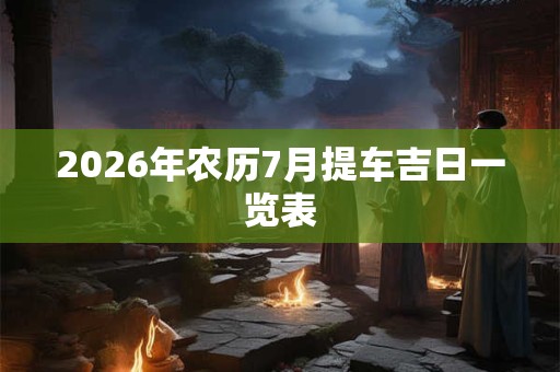 2026年农历7月提车吉日一览表 2026年农历7月提车吉日一览表