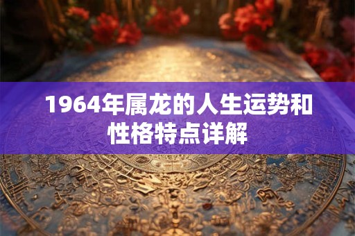 1964年属龙的人生运势和性格特点详解 1964年属龙的人生运势和性格特点详解