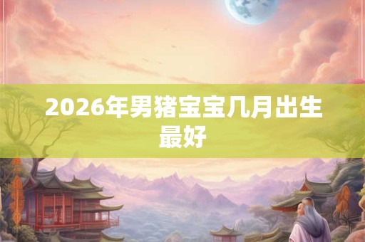 2026年男猪宝宝几月出生最好