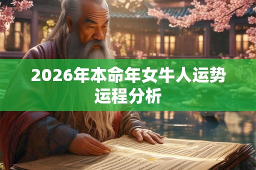 2026年本命年女牛人运势运程分析 2026年本命年女牛人运势运程分析