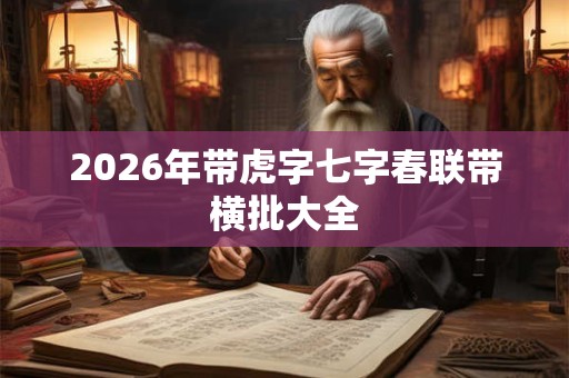 2026年带虎字七字春联带横批大全