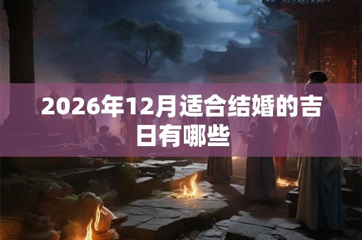 2026年12月适合结婚的吉日有哪些