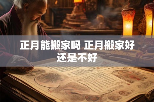 正月能搬家吗 正月搬家好还是不好