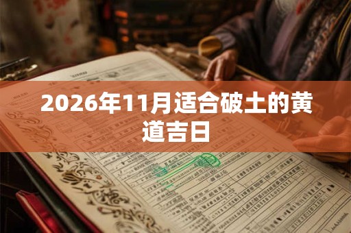 2026年11月适合破土的黄道吉日