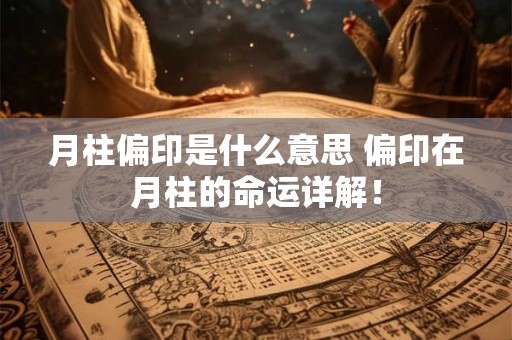 月柱偏印是什么意思 偏印在月柱的命运详解！
