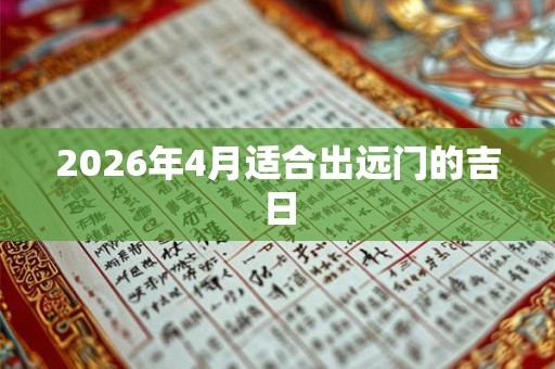 2026年4月适合出远门的吉日
