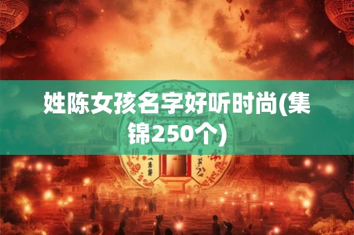 姓陈女孩名字好听时尚(集锦250个)