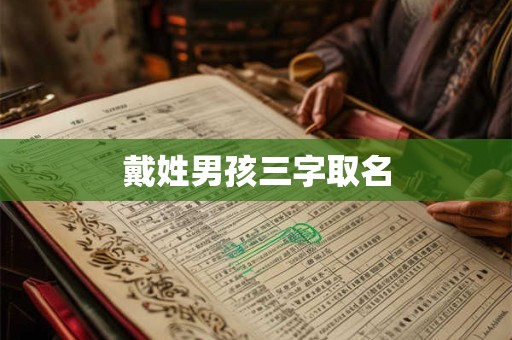 戴姓男孩三字取名