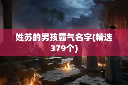姓苏的男孩霸气名字(精选379个)