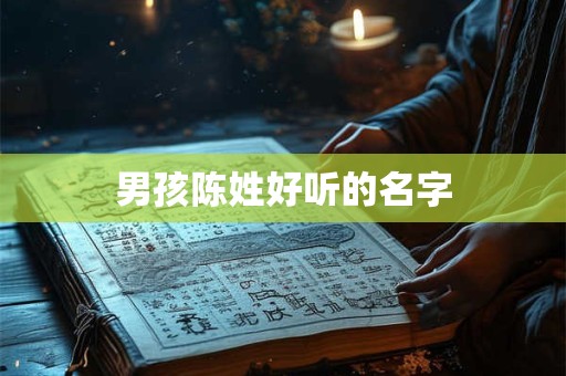 男孩陈姓好听的名字