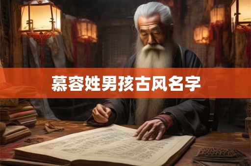 慕容姓男孩古风名字