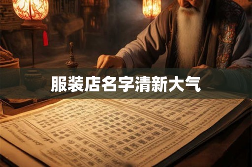 服装店名字清新大气