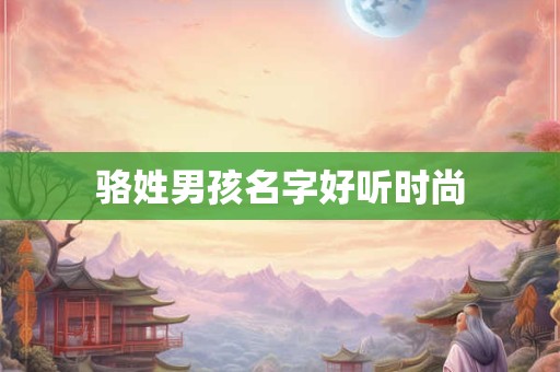 骆姓男孩名字好听时尚