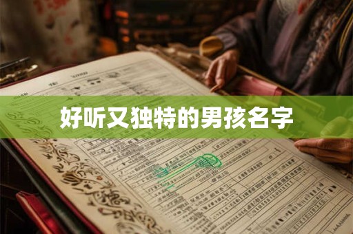 好听又独特的男孩名字