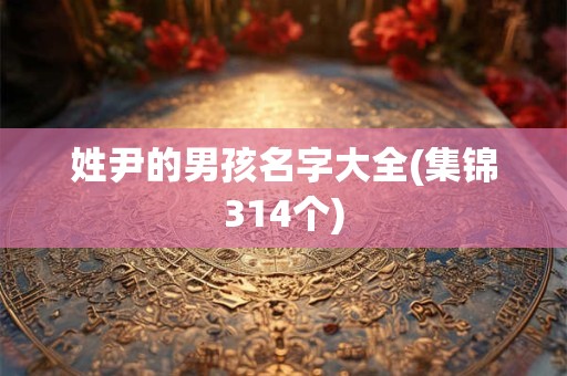 详细阅读:姓尹的男孩名字大全(集锦314个) 姓尹的男孩名字大全(集锦314个)