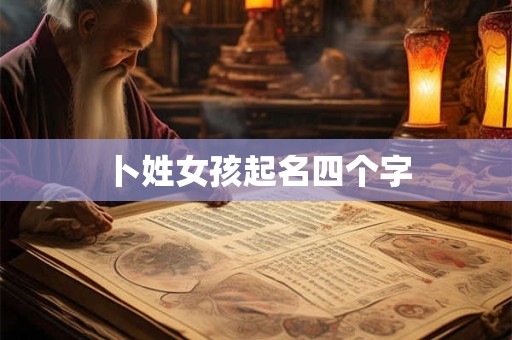 卜姓女孩起名四个字
