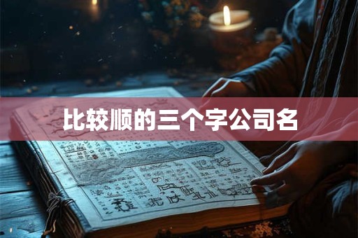 比较顺的三个字公司名