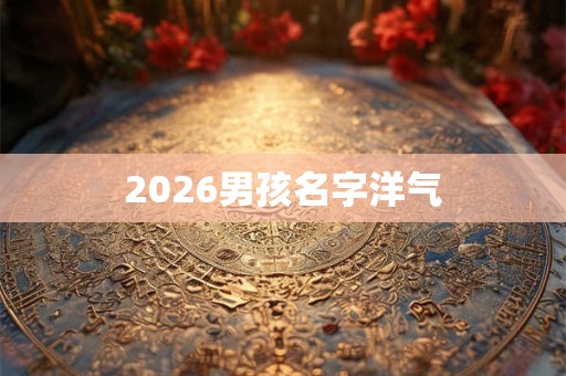2026男孩名字洋气
