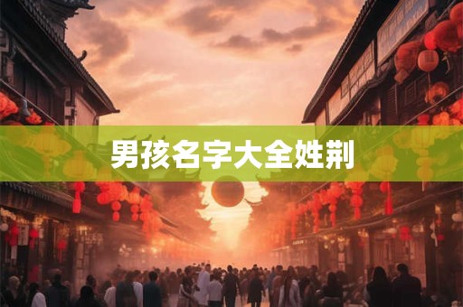 男孩名字大全姓荆