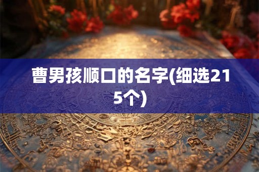 曹男孩顺口的名字(细选215个)