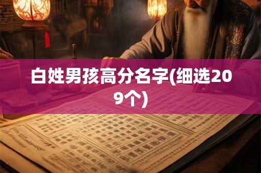 白姓男孩高分名字(细选209个)