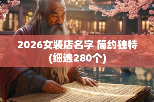 2026女装店名字 简约独特(细选280个)