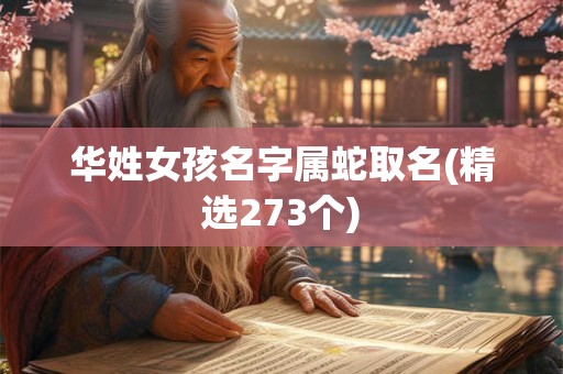 华姓女孩名字属蛇取名(精选273个)