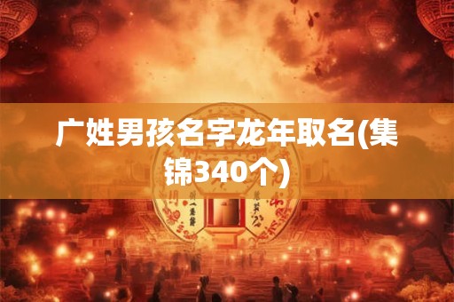 广姓男孩名字龙年取名(集锦340个)