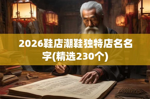 2026鞋店潮鞋独特店名名字(精选230个)