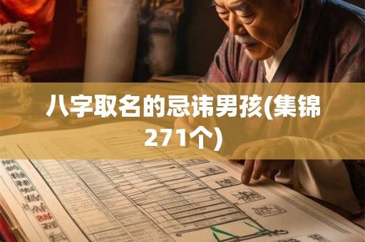 八字取名的忌讳男孩(集锦271个)