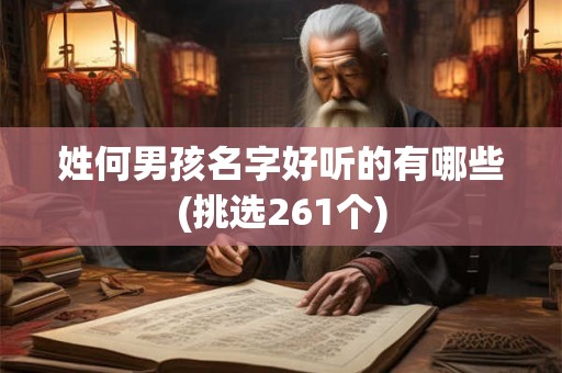 姓何男孩名字好听的有哪些(挑选261个)