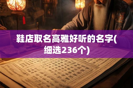 鞋店取名高雅好听的名字(细选236个)