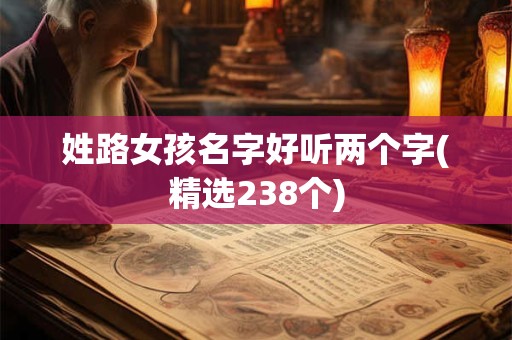 姓路女孩名字好听两个字(精选238个)