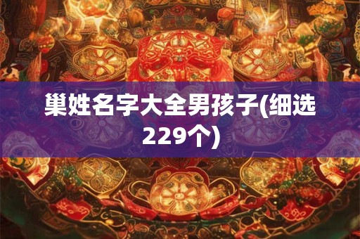 巢姓名字大全男孩子(细选229个)