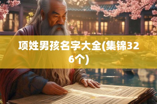 项姓男孩名字大全(集锦326个)