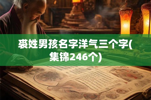 裘姓男孩名字洋气三个字(集锦246个)