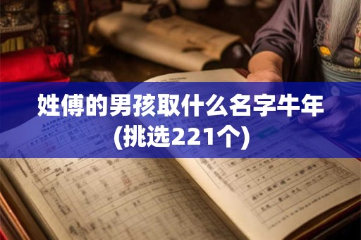 姓傅的男孩取什么名字牛年(挑选221个)